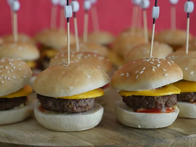 Menu builder showing Beef Slider menu item at $9.00